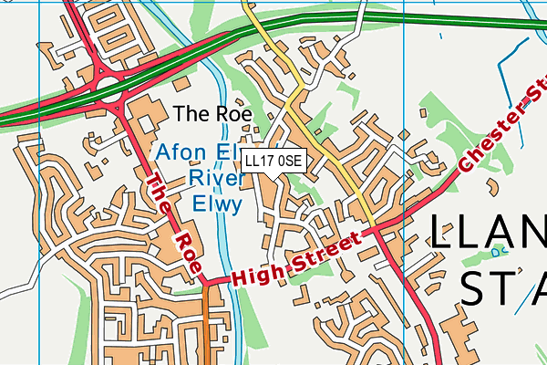 LL17 0SE map - OS VectorMap District (Ordnance Survey)