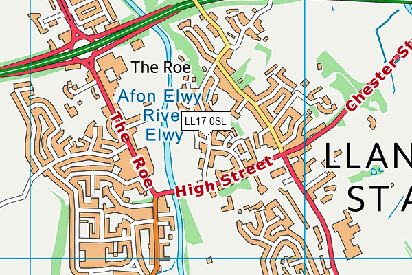 LL17 0SL map - OS VectorMap District (Ordnance Survey)