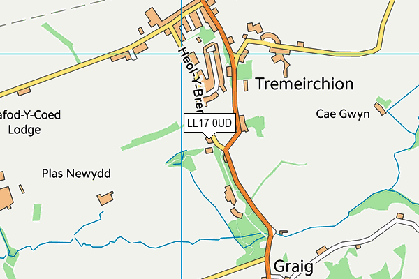 LL17 0UD map - OS VectorMap District (Ordnance Survey)