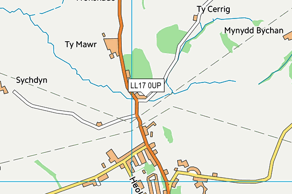 LL17 0UP map - OS VectorMap District (Ordnance Survey)