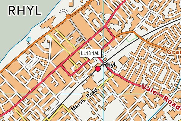 LL18 1AL map - OS VectorMap District (Ordnance Survey)