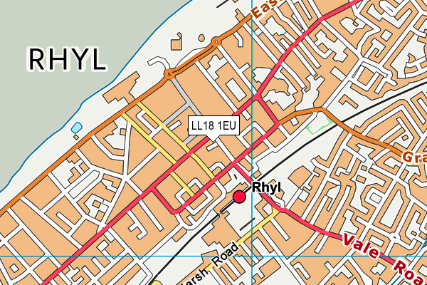 LL18 1EU map - OS VectorMap District (Ordnance Survey)