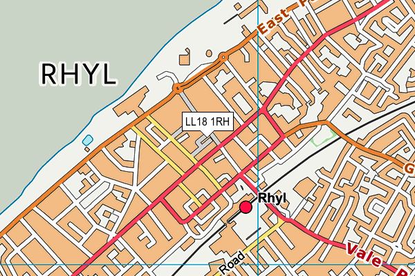 LL18 1RH map - OS VectorMap District (Ordnance Survey)