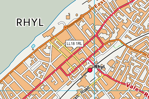 LL18 1RL map - OS VectorMap District (Ordnance Survey)