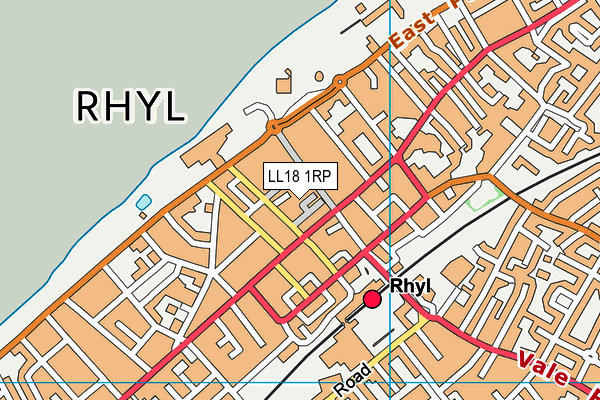 LL18 1RP map - OS VectorMap District (Ordnance Survey)