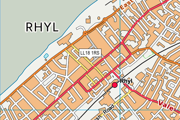 LL18 1RS map - OS VectorMap District (Ordnance Survey)