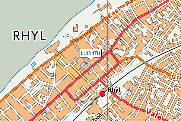 LL18 1TH map - OS VectorMap District (Ordnance Survey)
