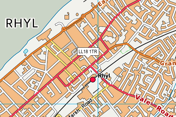 LL18 1TR map - OS VectorMap District (Ordnance Survey)