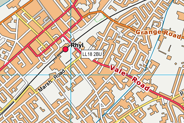 LL18 2BU map - OS VectorMap District (Ordnance Survey)
