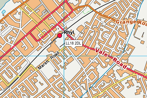 LL18 2DL map - OS VectorMap District (Ordnance Survey)