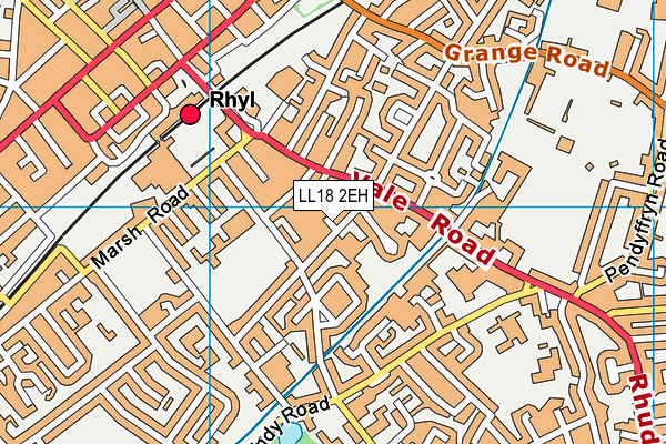 LL18 2EH map - OS VectorMap District (Ordnance Survey)