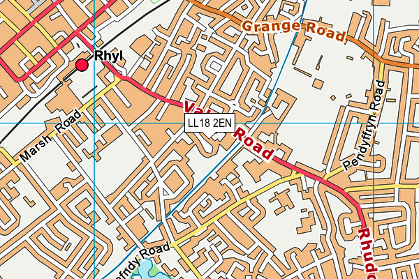 LL18 2EN map - OS VectorMap District (Ordnance Survey)