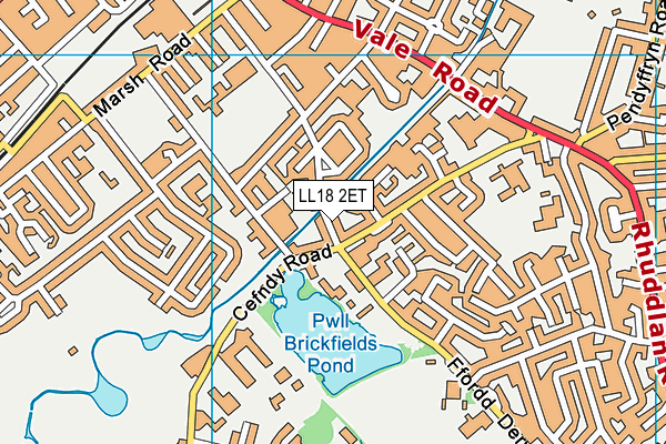 LL18 2ET map - OS VectorMap District (Ordnance Survey)