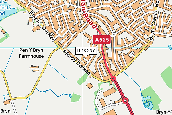 LL18 2NY map - OS VectorMap District (Ordnance Survey)