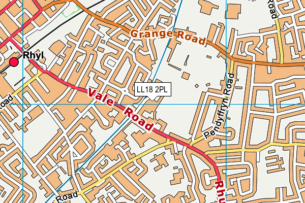 LL18 2PL map - OS VectorMap District (Ordnance Survey)