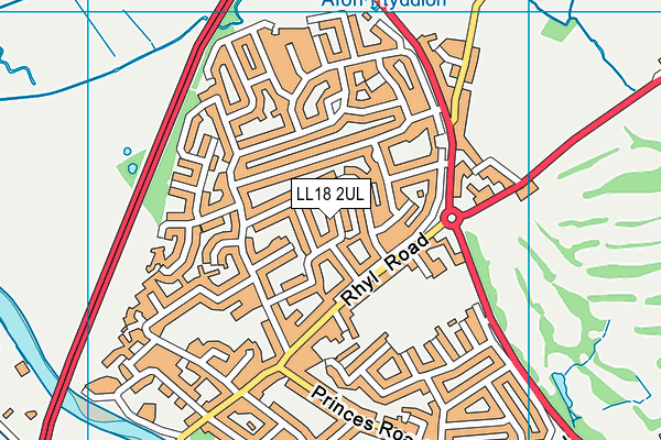 LL18 2UL map - OS VectorMap District (Ordnance Survey)