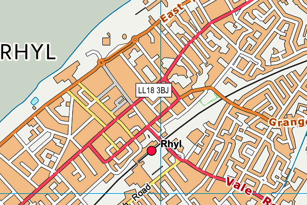 LL18 3BJ map - OS VectorMap District (Ordnance Survey)