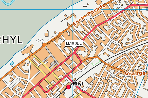 LL18 3DE map - OS VectorMap District (Ordnance Survey)