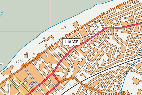 LL18 3DR map - OS VectorMap District (Ordnance Survey)