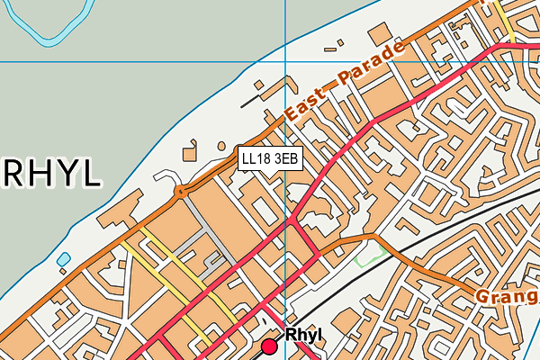 LL18 3EB map - OS VectorMap District (Ordnance Survey)