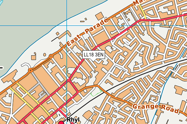 LL18 3EN map - OS VectorMap District (Ordnance Survey)