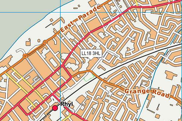 LL18 3HL map - OS VectorMap District (Ordnance Survey)