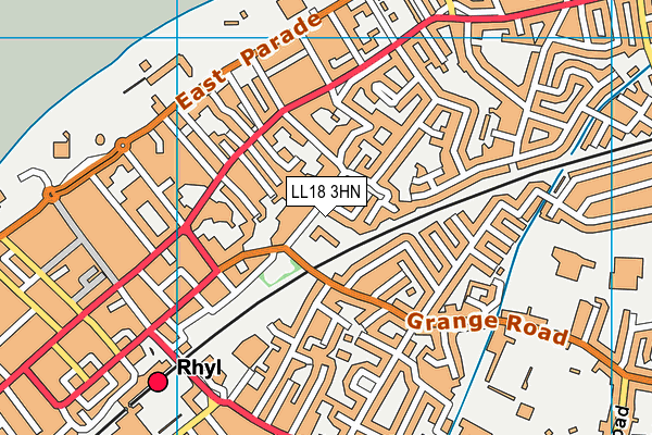 LL18 3HN map - OS VectorMap District (Ordnance Survey)