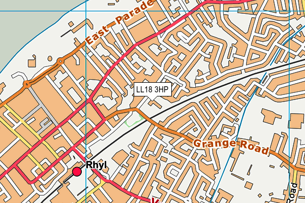 LL18 3HP map - OS VectorMap District (Ordnance Survey)