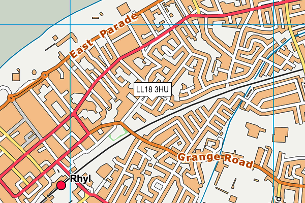 LL18 3HU map - OS VectorMap District (Ordnance Survey)