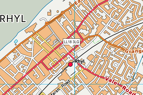 LL18 3LG map - OS VectorMap District (Ordnance Survey)