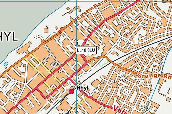 LL18 3LU map - OS VectorMap District (Ordnance Survey)