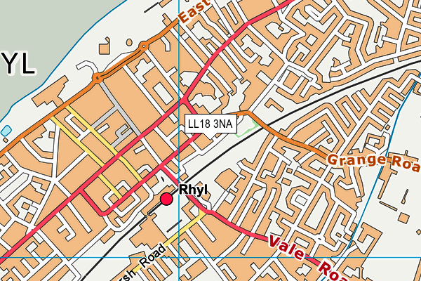 LL18 3NA map - OS VectorMap District (Ordnance Survey)