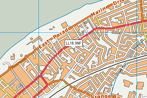 LL18 3NF map - OS VectorMap District (Ordnance Survey)