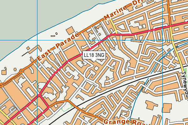 LL18 3NG map - OS VectorMap District (Ordnance Survey)