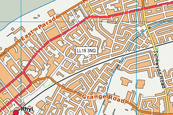 LL18 3NQ map - OS VectorMap District (Ordnance Survey)
