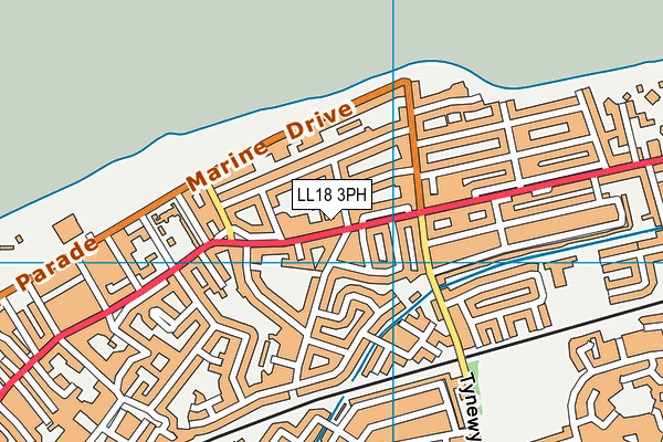 LL18 3PH map - OS VectorMap District (Ordnance Survey)