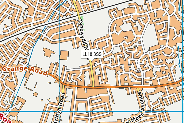 LL18 3SS map - OS VectorMap District (Ordnance Survey)
