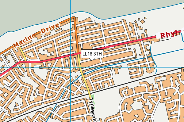 LL18 3TH map - OS VectorMap District (Ordnance Survey)