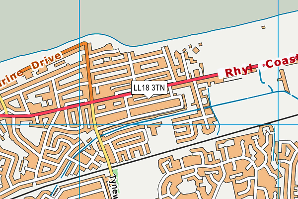 LL18 3TN map - OS VectorMap District (Ordnance Survey)