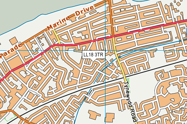 LL18 3TR map - OS VectorMap District (Ordnance Survey)