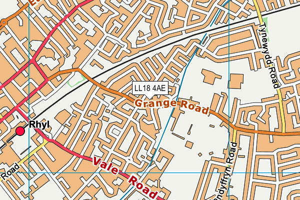 LL18 4AE map - OS VectorMap District (Ordnance Survey)