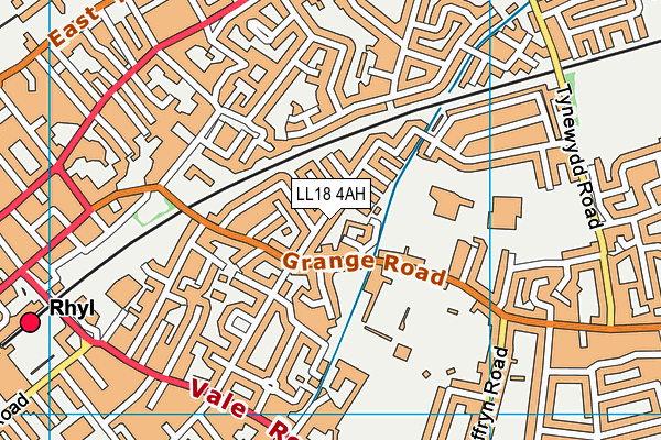 LL18 4AH map - OS VectorMap District (Ordnance Survey)