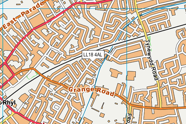 LL18 4AL map - OS VectorMap District (Ordnance Survey)
