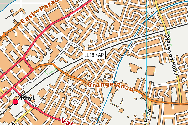 LL18 4AP map - OS VectorMap District (Ordnance Survey)