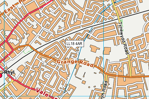LL18 4AR map - OS VectorMap District (Ordnance Survey)