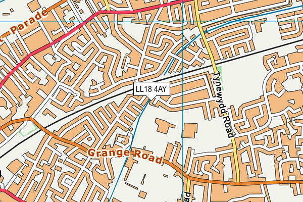 LL18 4AY map - OS VectorMap District (Ordnance Survey)