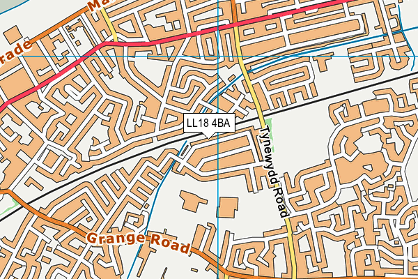 LL18 4BA map - OS VectorMap District (Ordnance Survey)