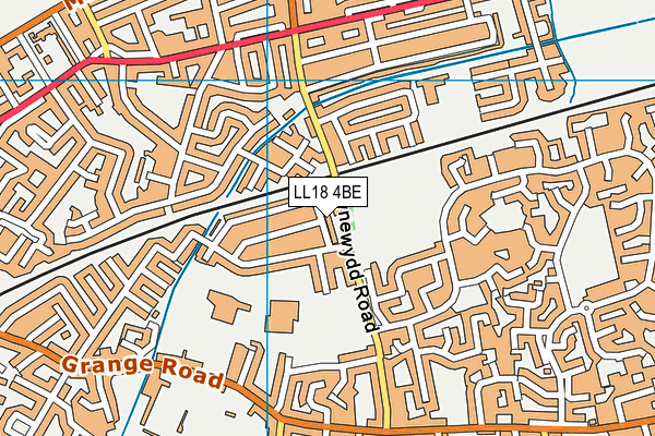 LL18 4BE map - OS VectorMap District (Ordnance Survey)