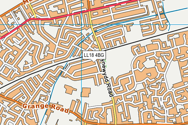 LL18 4BG map - OS VectorMap District (Ordnance Survey)