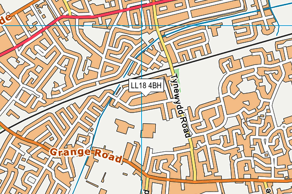 LL18 4BH map - OS VectorMap District (Ordnance Survey)